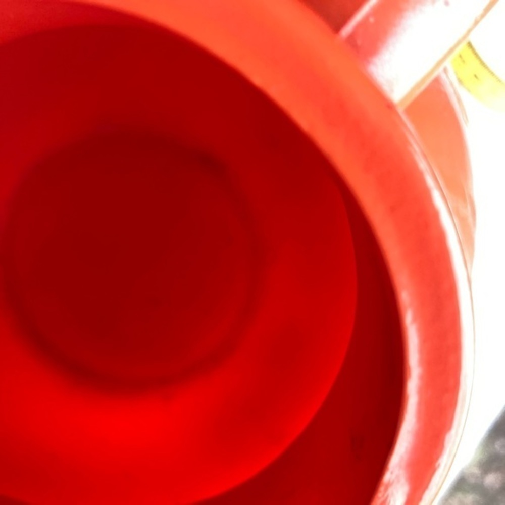 Cool Orange Glass Pitcher Vase Planter Storage MCM CottageCore - Picture 9 of 13